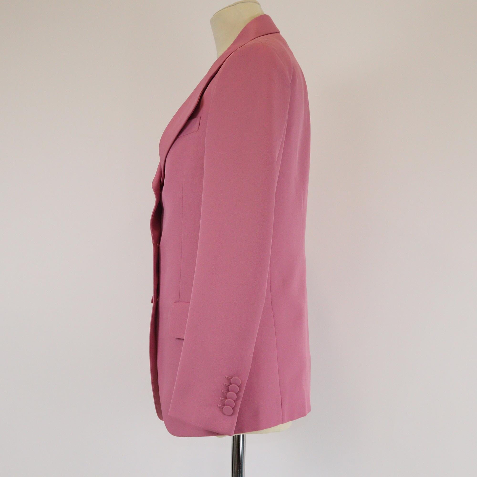 Gucci Pink Single Breasted Long Sleeve Blazer Womens Gucci 