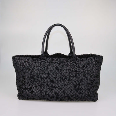 Bottega Veneta Black Intrecciato Leather Medium Limited Edition 312/500 Cabat Tote