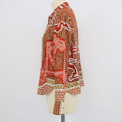 Hermes Multicolor Silk Eperon d'Or Bandana Print Shirt