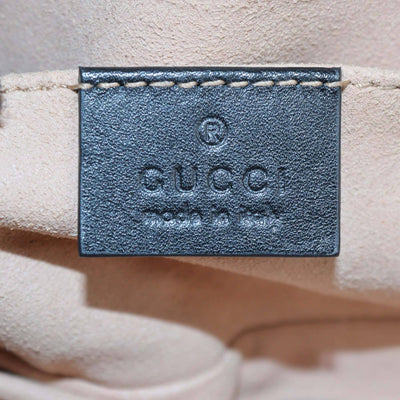 Gucci Black Matelasses GG Leather Marmont Belt Bag Womens Gucci 