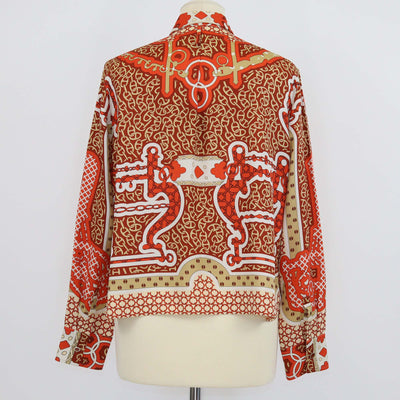 Hermes Multicolor Silk Eperon d'Or Bandana Print Shirt
