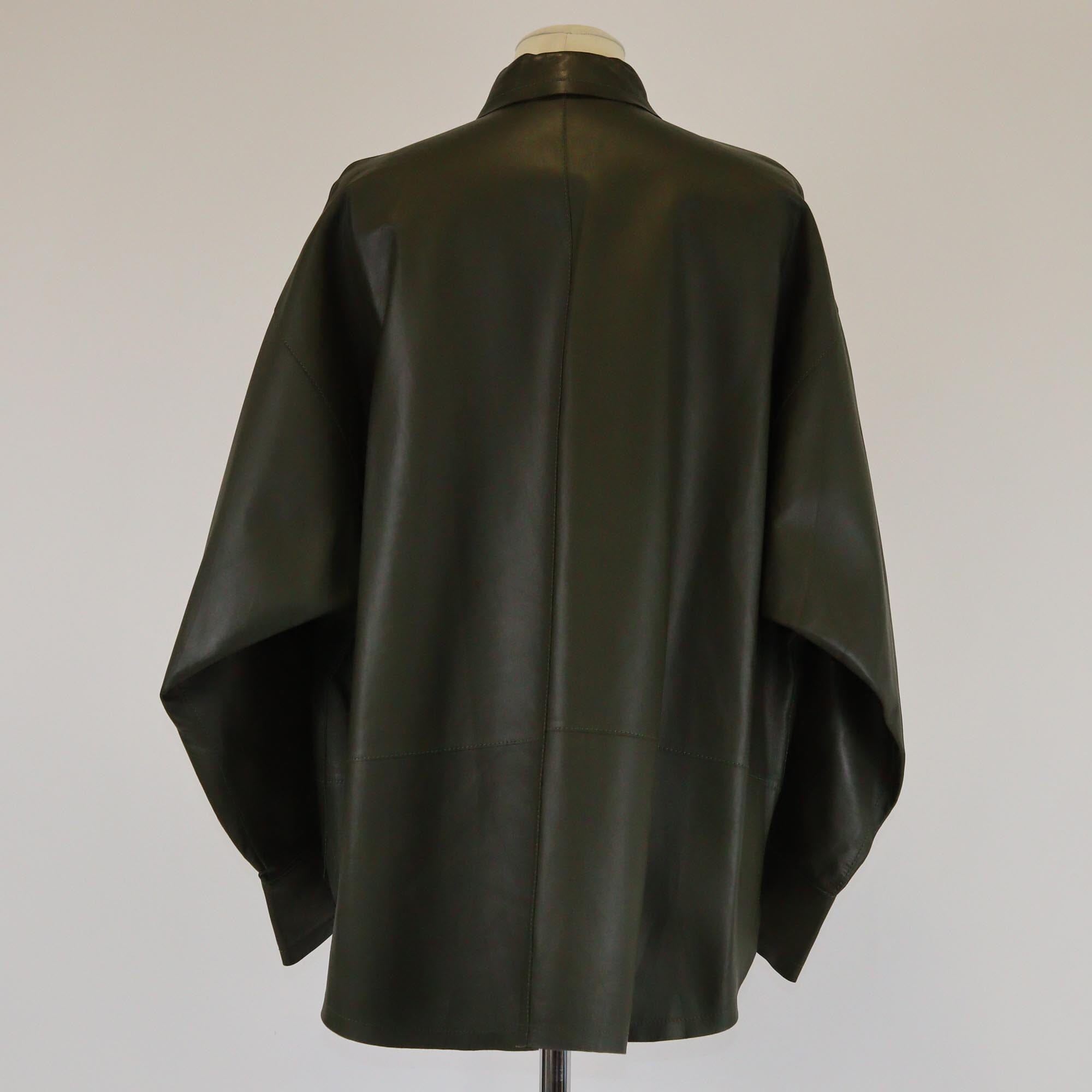 Loewe Khaki Green Oversized Long Sleeve Shirt Womens Loewe 