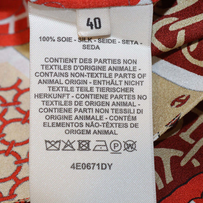 Hermes Multicolor Silk Eperon d'Or Bandana Print Shirt