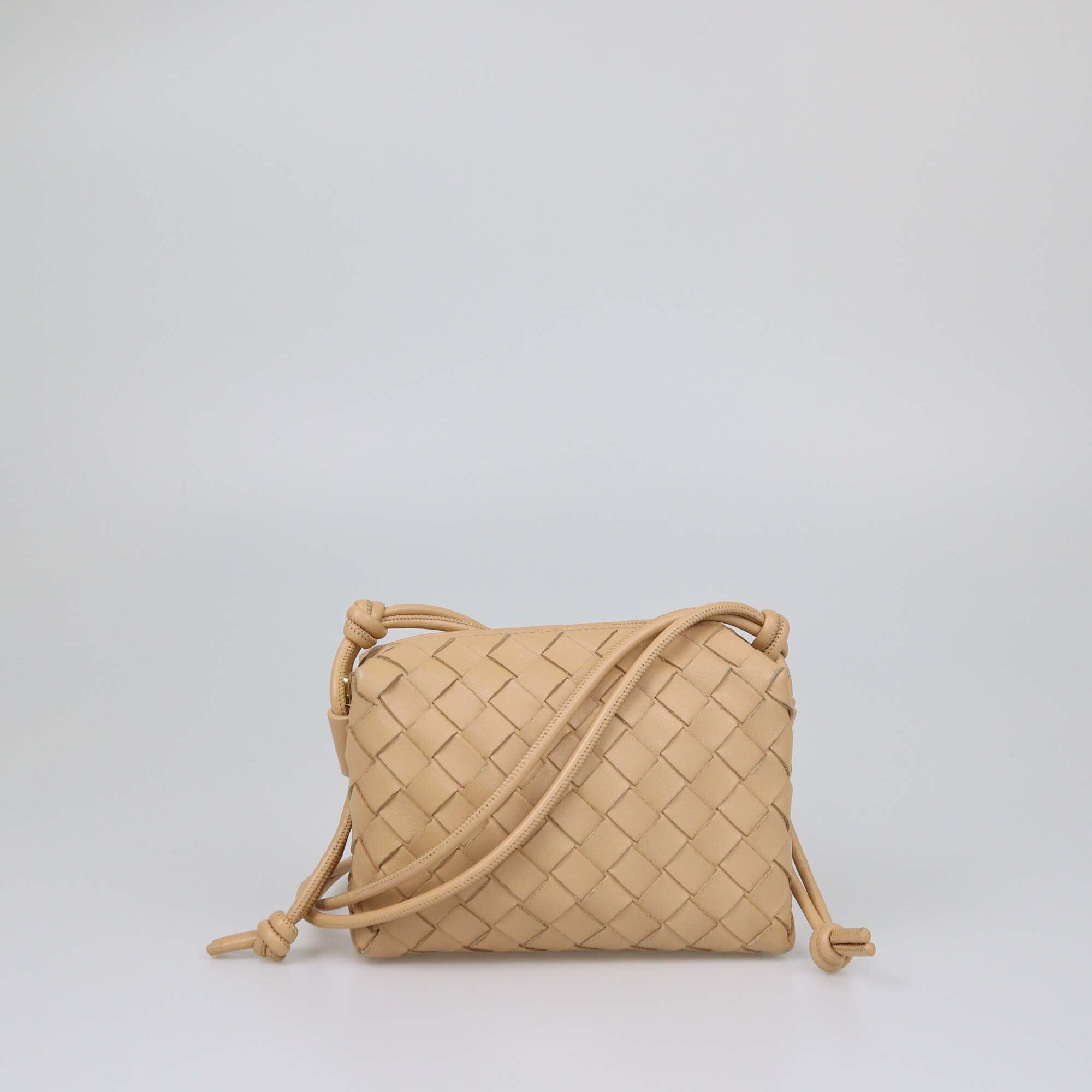 Bottega Veneta Beige Intrecciato Mini Loop Camera Bag Womens Bottega Veneta 