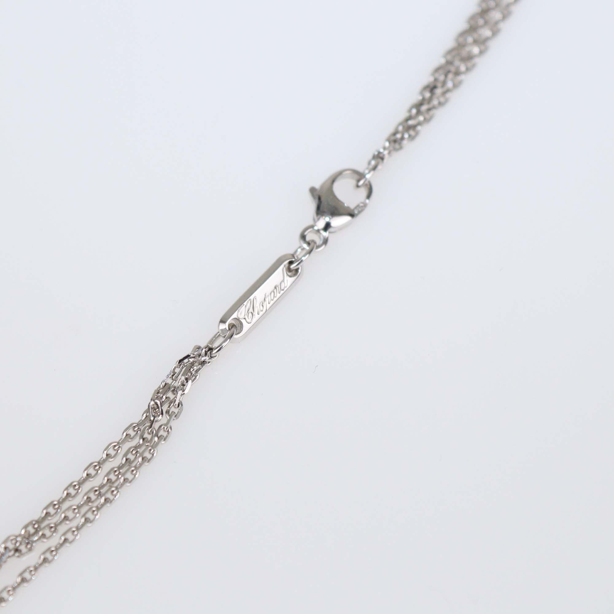 Chopard Happy Spirit 18K White Gold Diamond Pendant Necklace