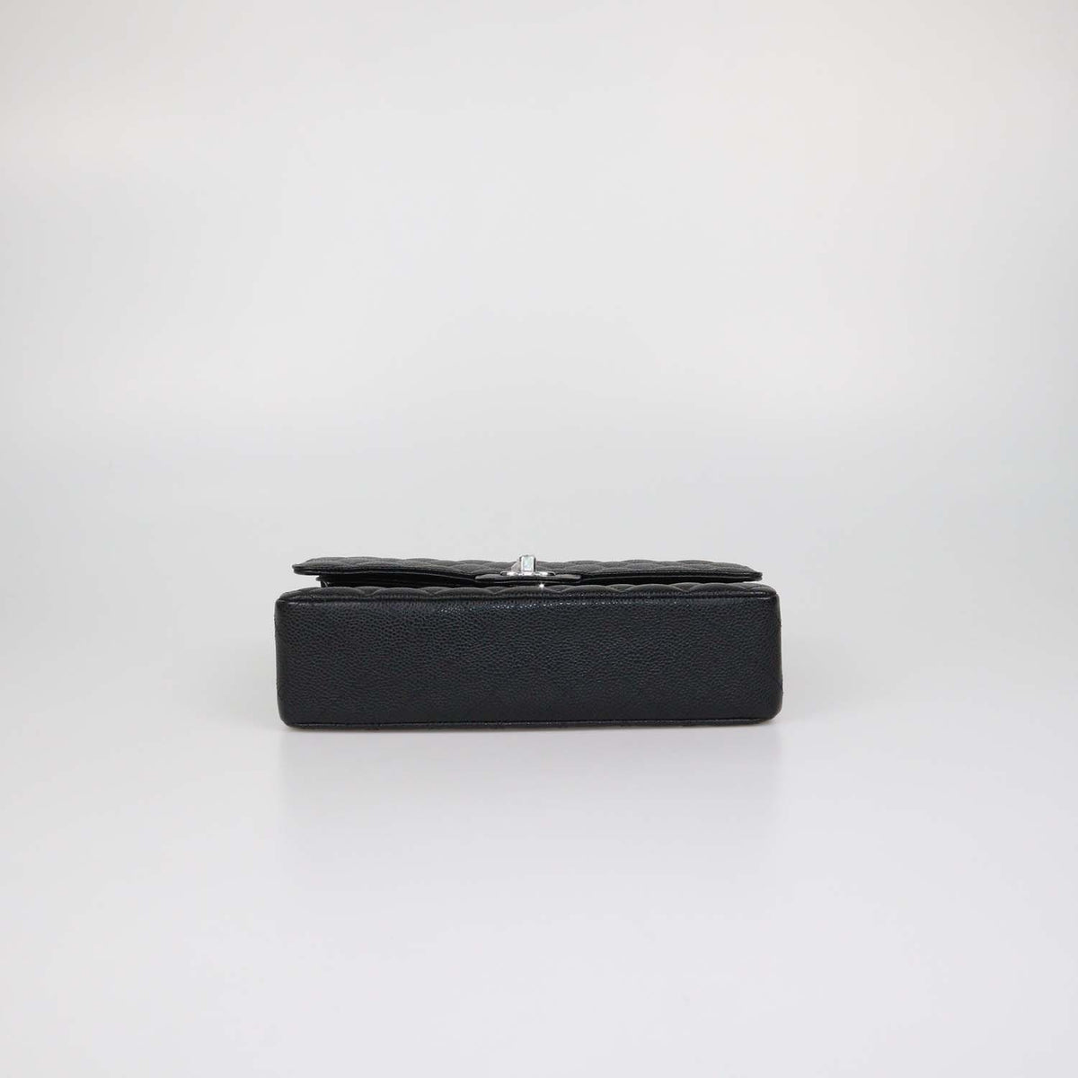 Chanel Black Quilted Caviar Leather Medium Classic Double Flap Bag