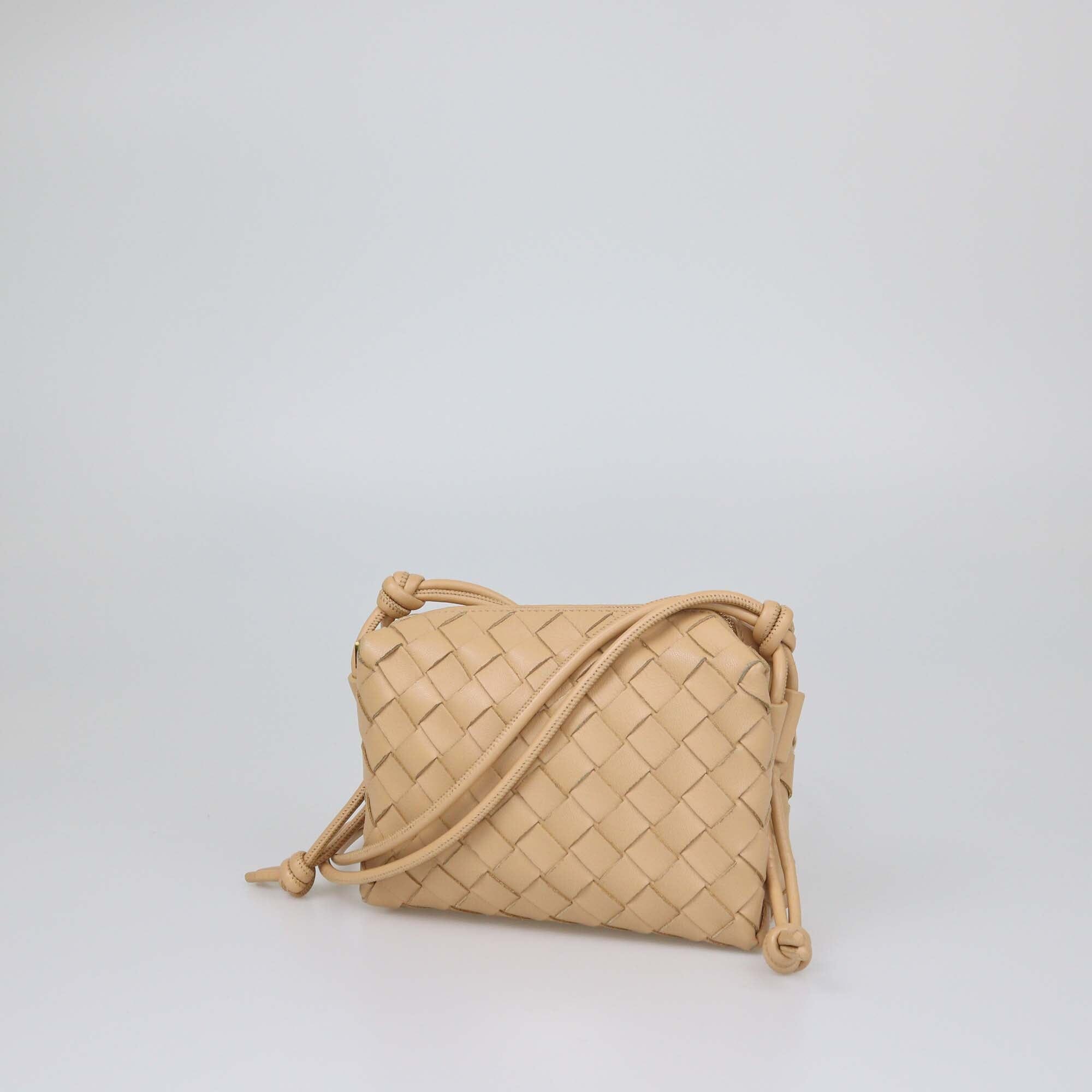 Bottega Veneta Beige Intrecciato Mini Loop Camera Bag Womens Bottega Veneta 