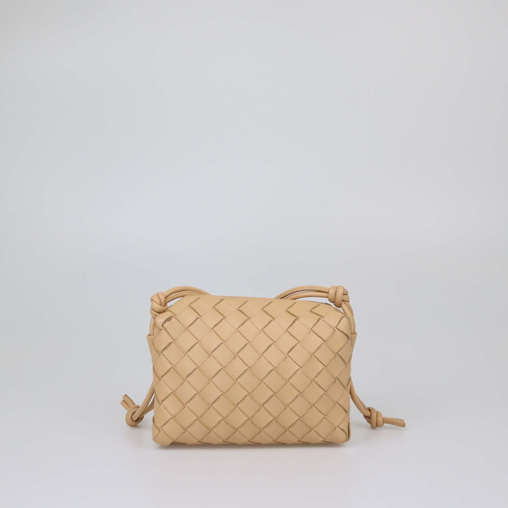 Bottega Veneta Beige Intrecciato Mini Loop Camera Bag Womens Bottega Veneta 