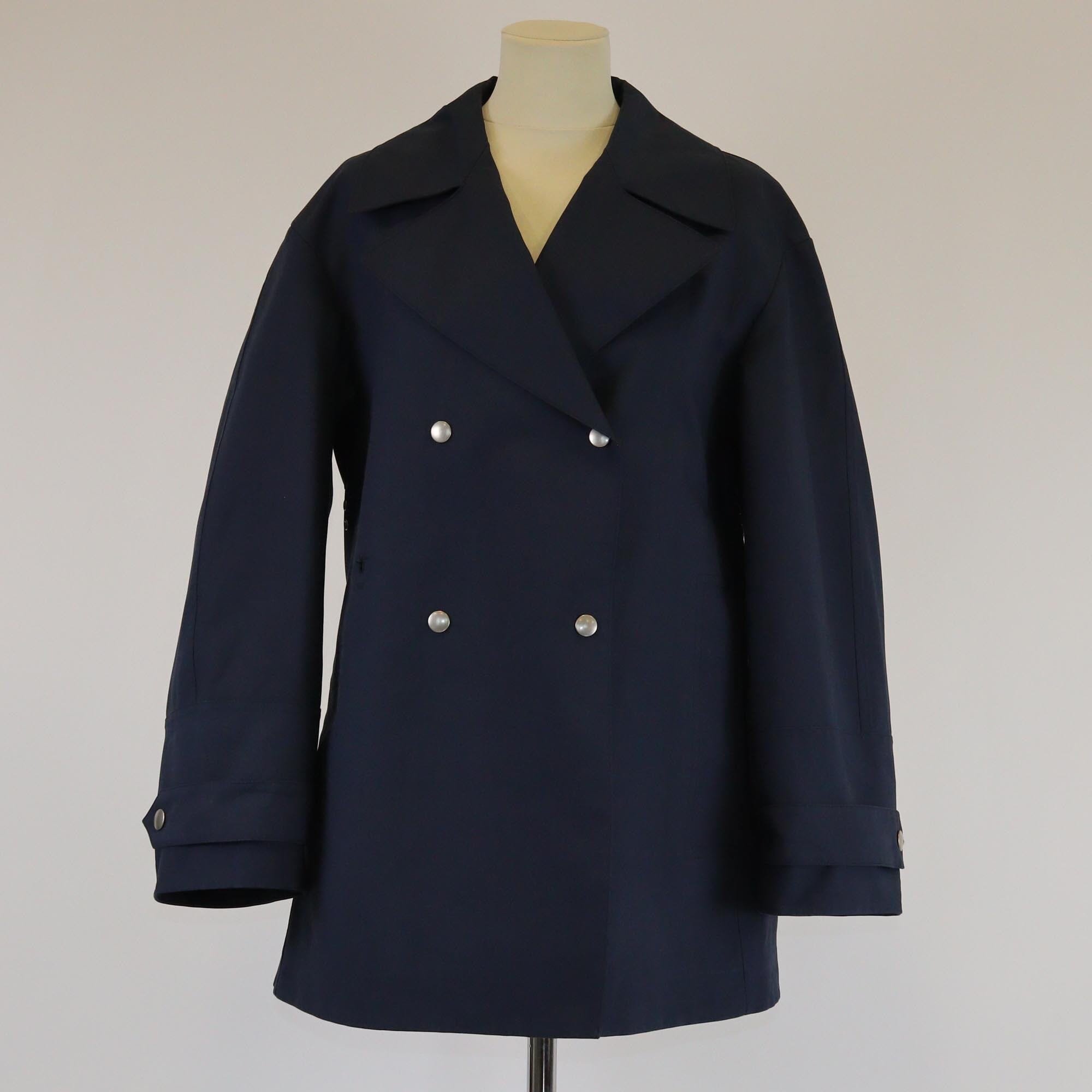 Christian Dior Navy Blue Oblique Inner Double Breasted Jacket Womens Christian Dior 