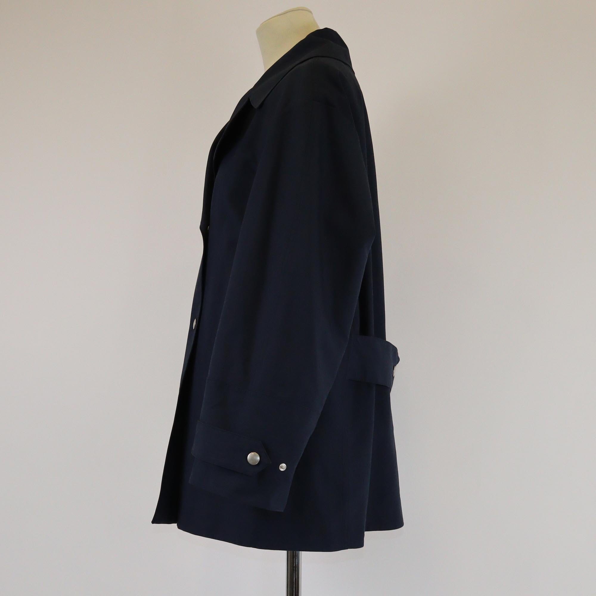 Christian Dior Navy Blue Oblique Inner Double Breasted Jacket Womens Christian Dior 