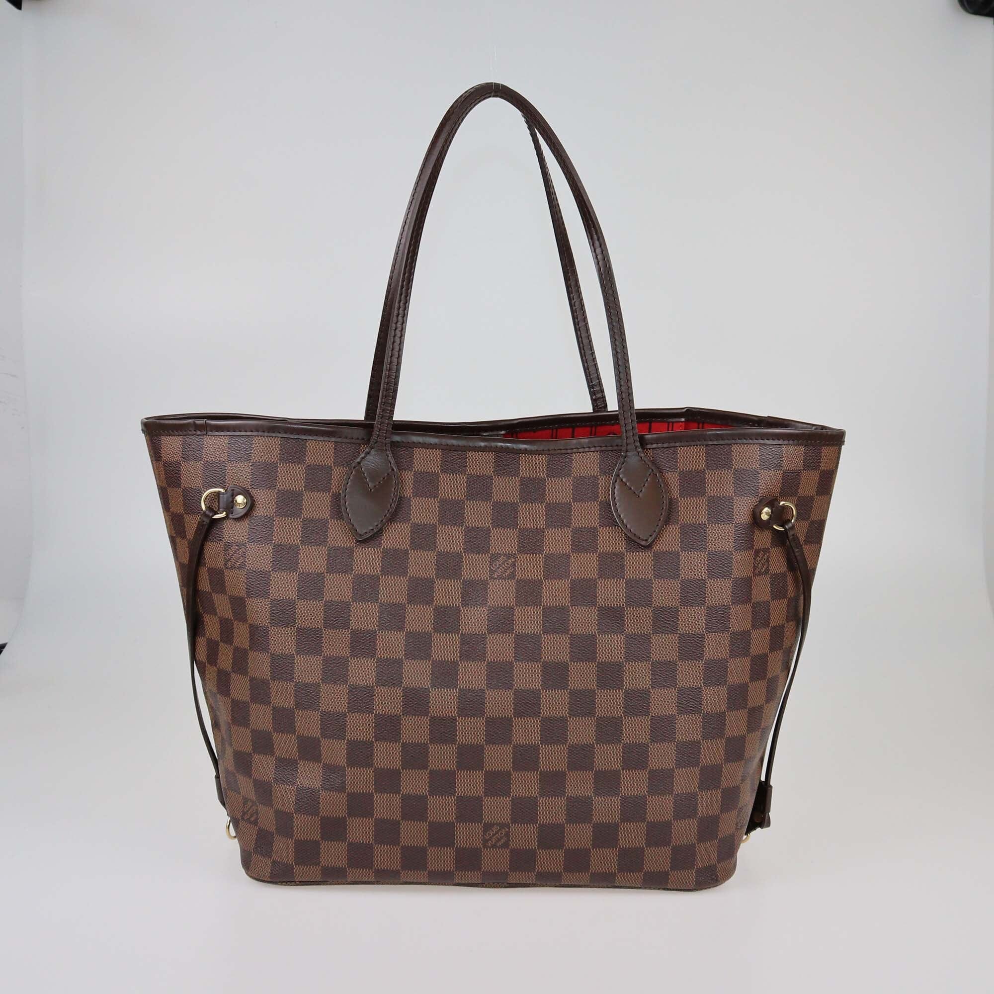 Louis Vuitton Damier Ebene Canvas Neverfull MM Bag Womens Louis Vuitton 
