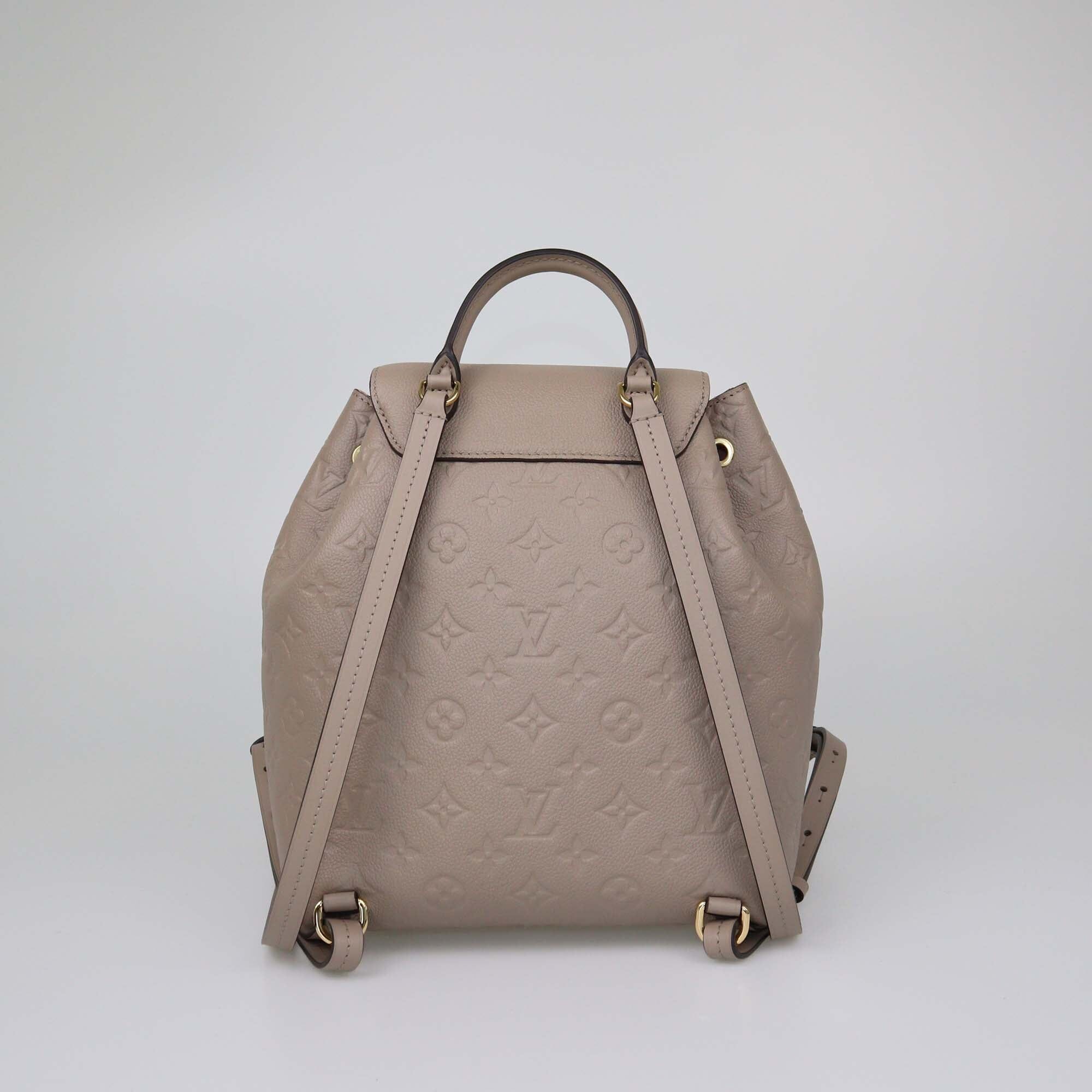 Louis Vuitton Beige Monogram Empreinte Montsouris PM Backpack Womens Louis vuitton 