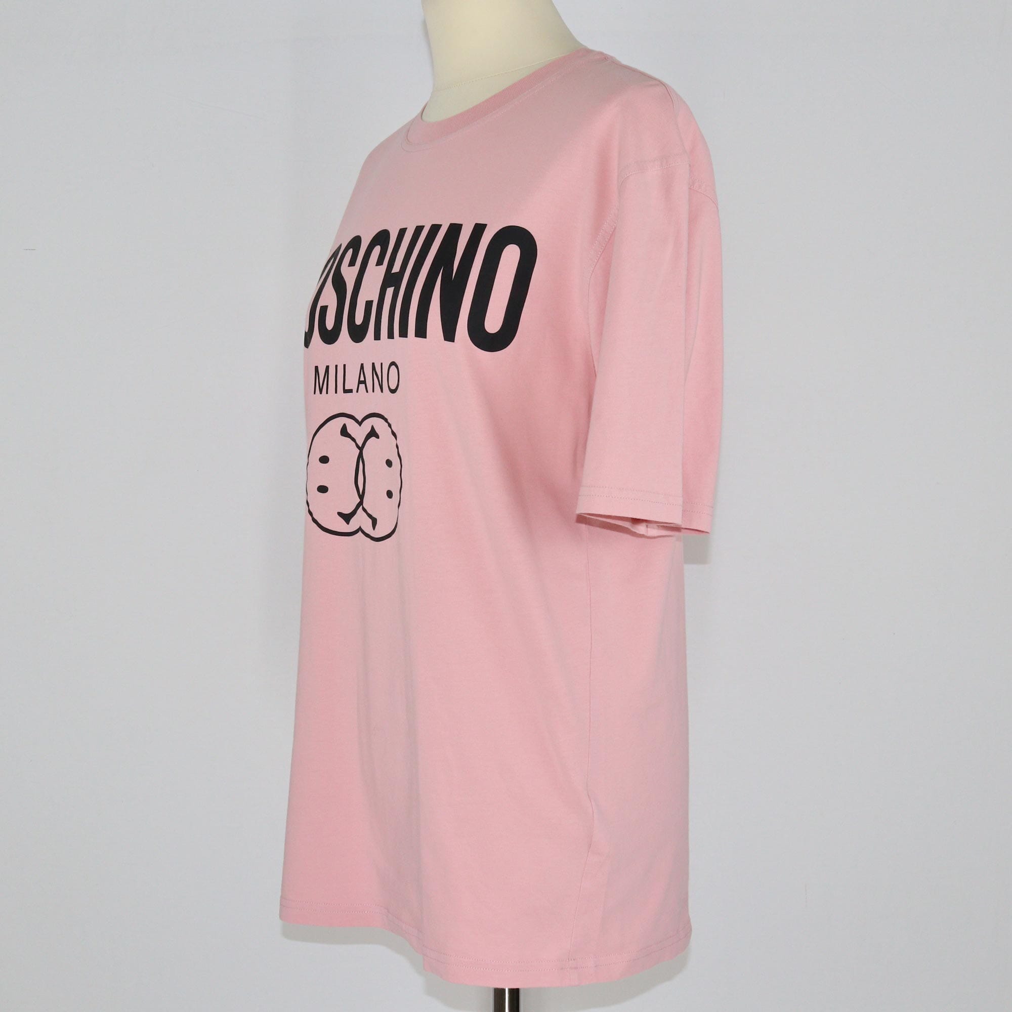 Moschino Pink Logo Printed T-Shirt Clothing Moschino 