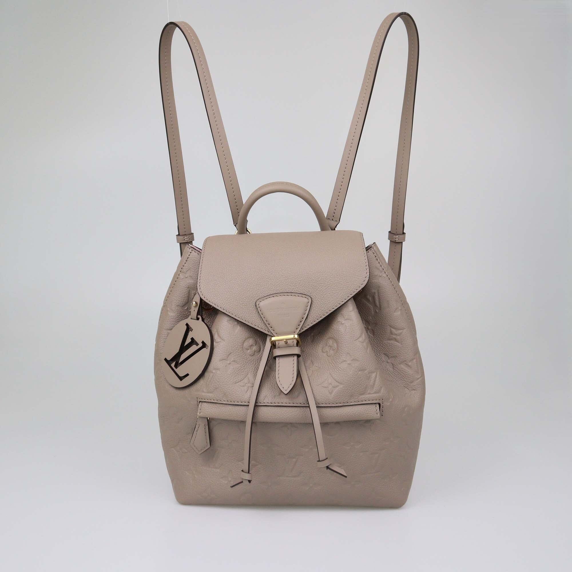 Louis Vuitton Beige Monogram Empreinte Montsouris PM Backpack Womens Louis vuitton 