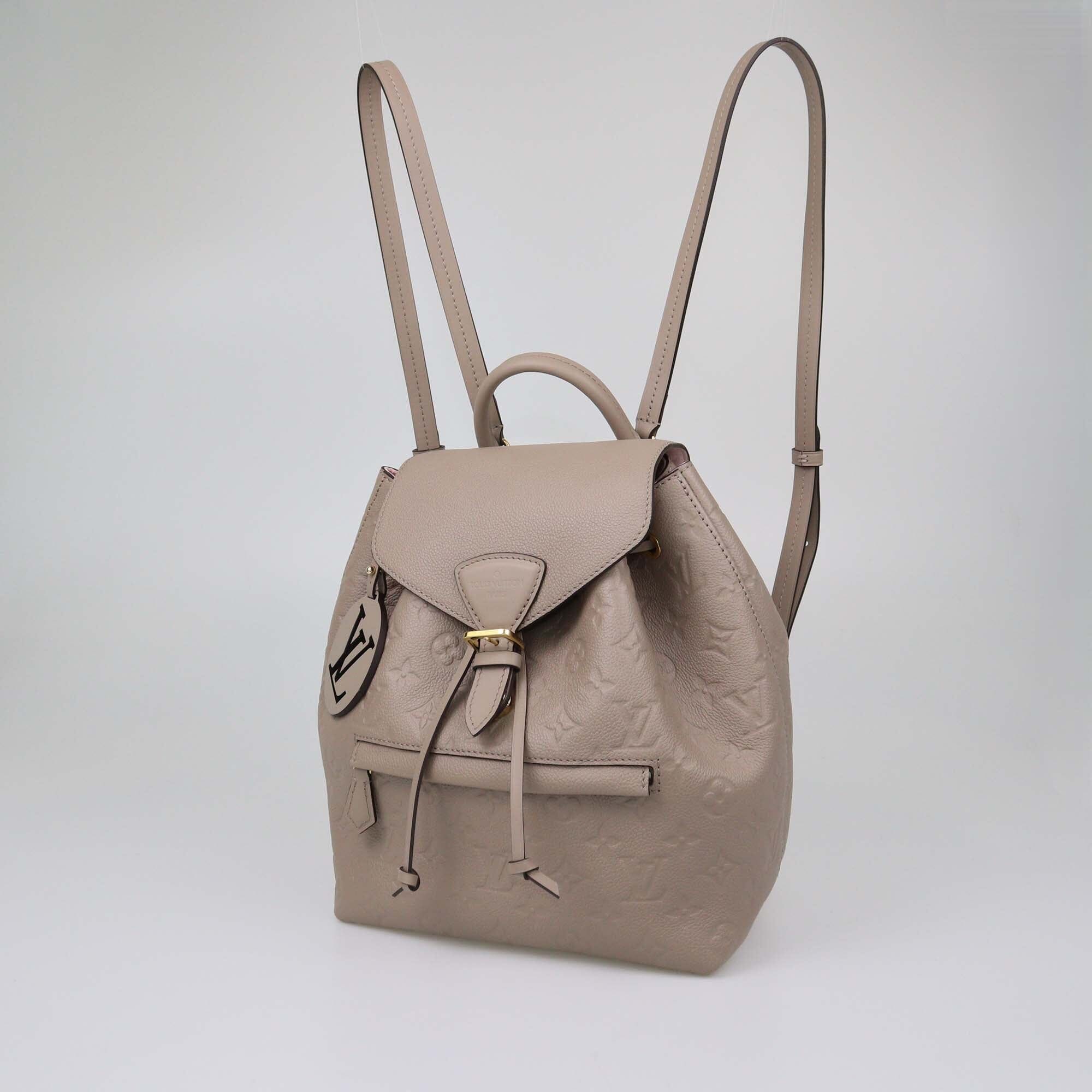 Louis Vuitton Beige Monogram Empreinte Montsouris PM Backpack Womens Louis vuitton 