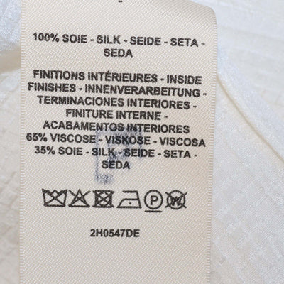 Hermes Off White Silk Ruffled Cocarde belted Halter Neck Midi Dress