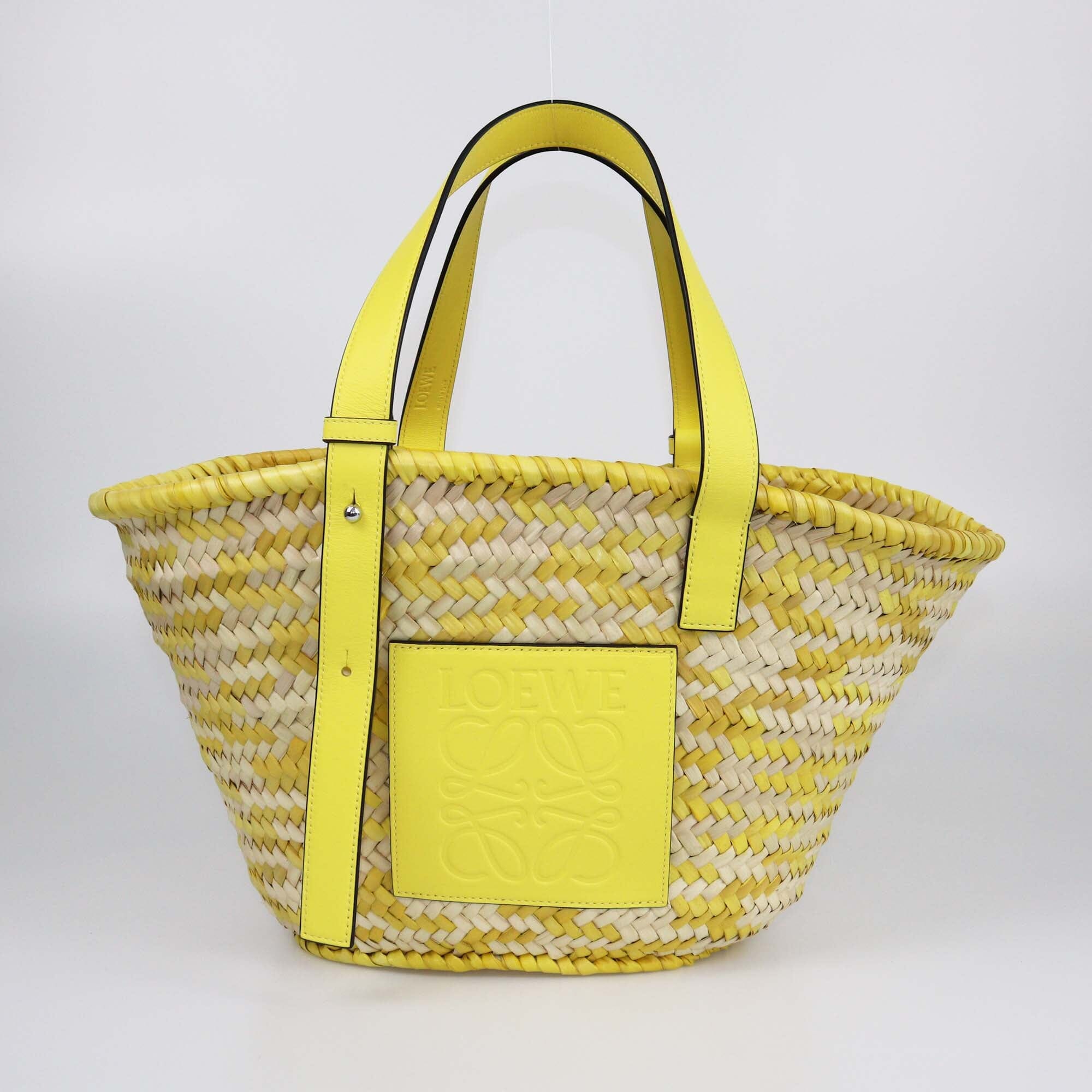 Loewe Yellow Woven Basket Bag Womens Loewe 