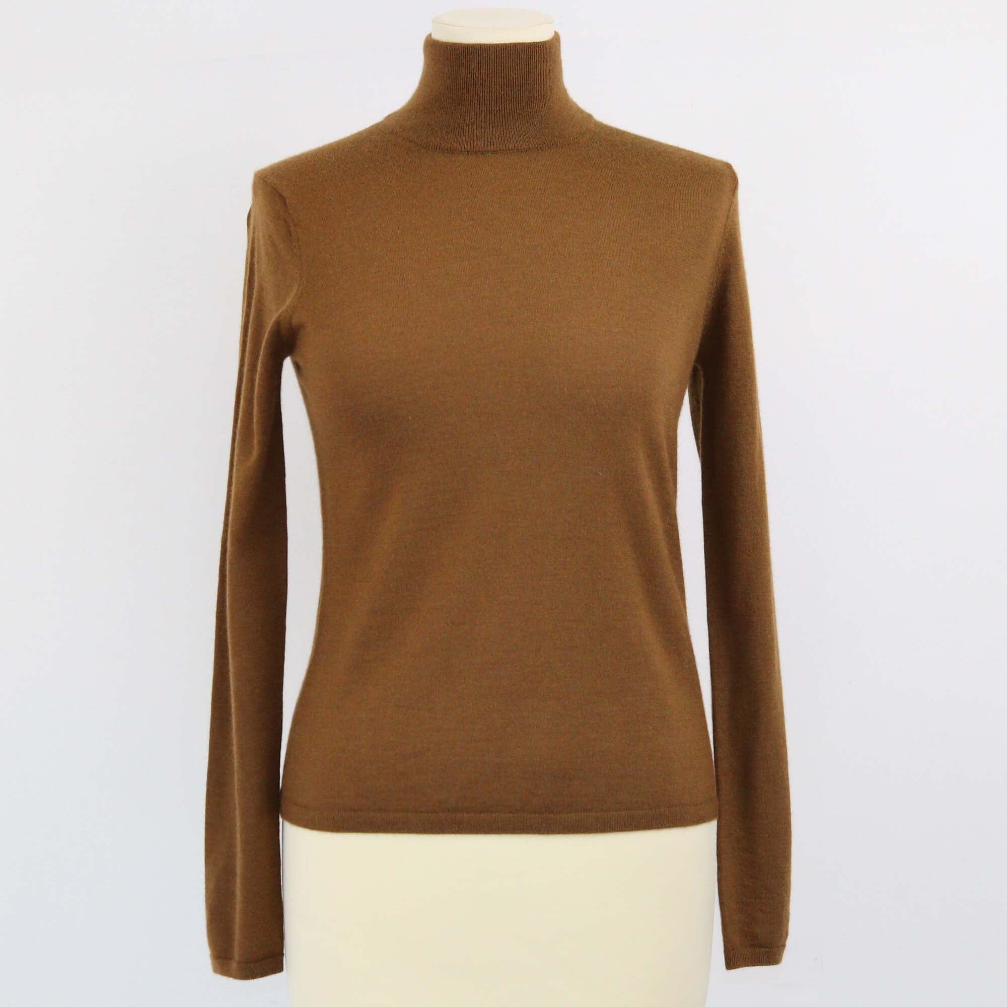 Max Mara Brown Turtleneck Patroni Sweater Womens Max Mara 