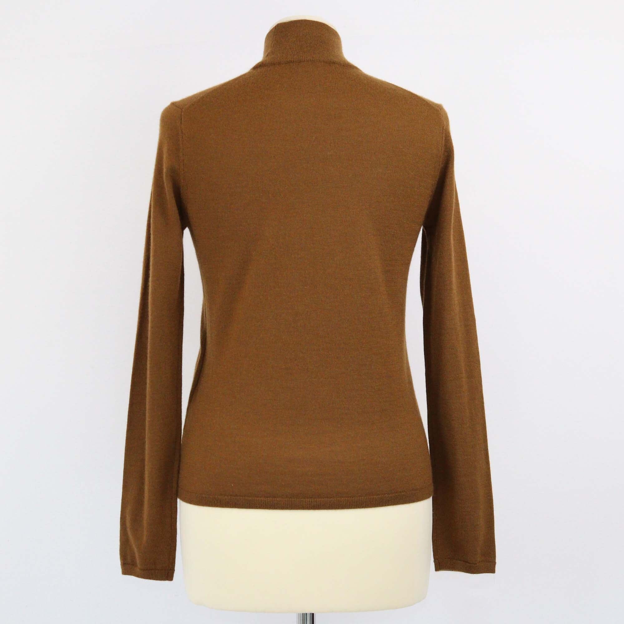 Max Mara Brown Turtleneck Patroni Sweater Womens Max Mara 