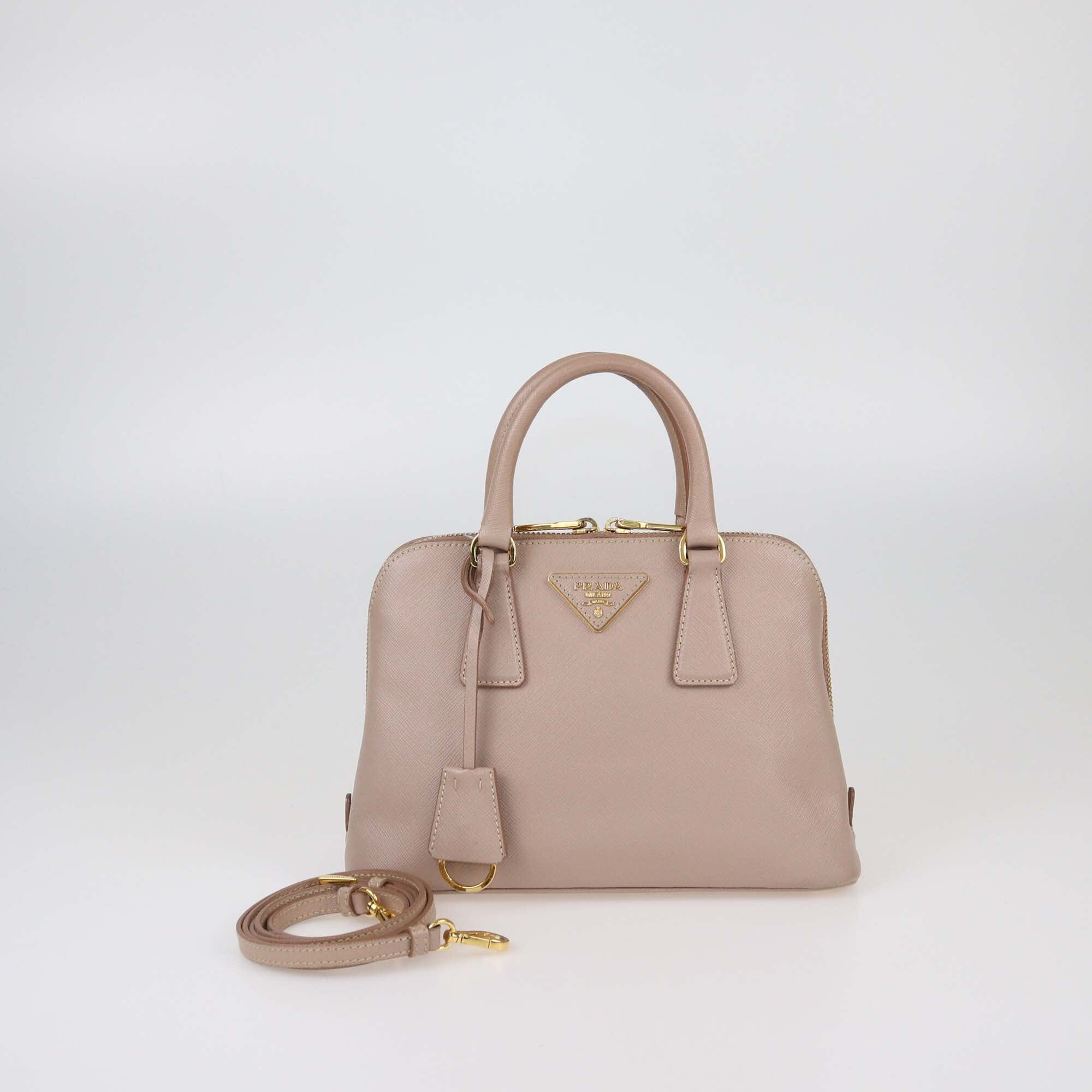 Prada Old Rose Saffiano Small Promenade Satchel Womens Prada 
