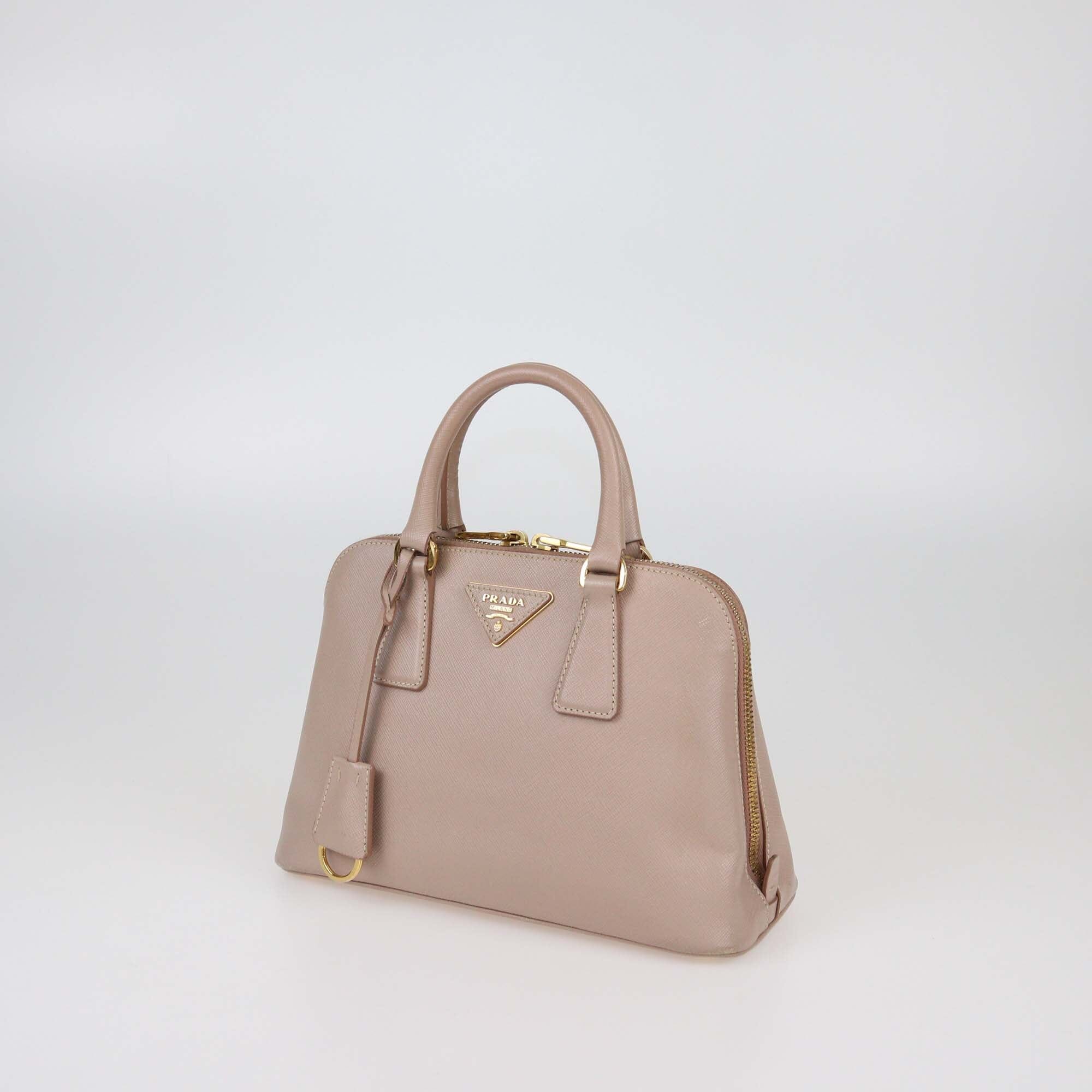 Prada Old Rose Saffiano Small Promenade Satchel Womens Prada 