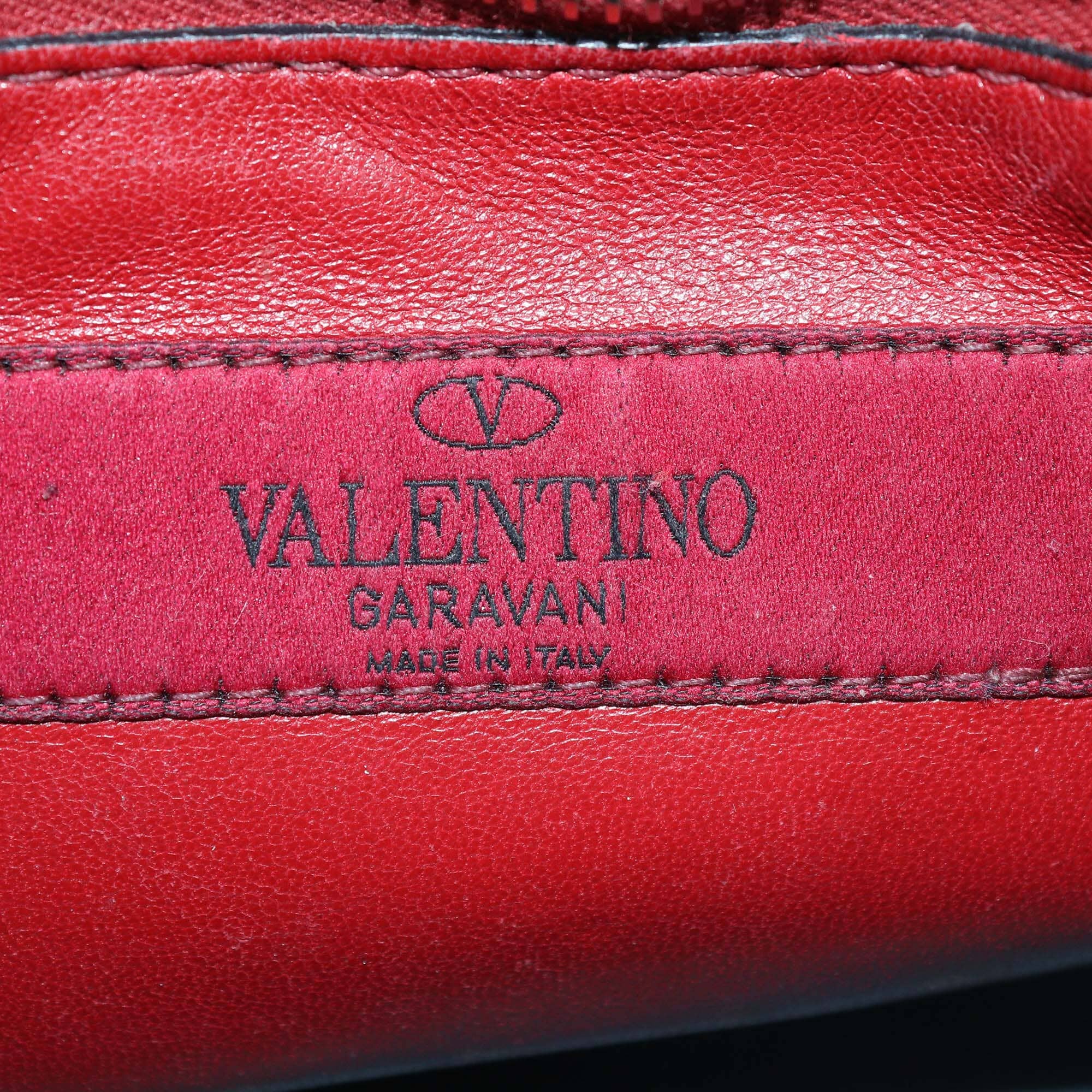 Valentino Sand Blue Quilted Medium Rockstud Spiked Top Handle Bag Womens Valentino 