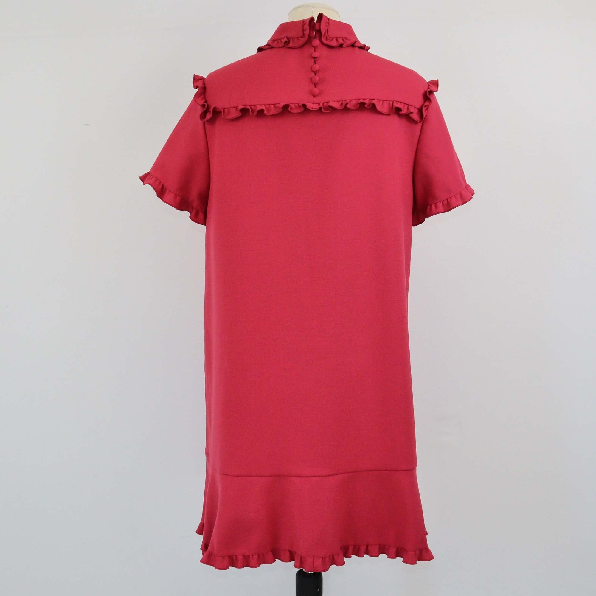 Red Valentino Red Flare Trim Mini Dress Womens Red Valentino 