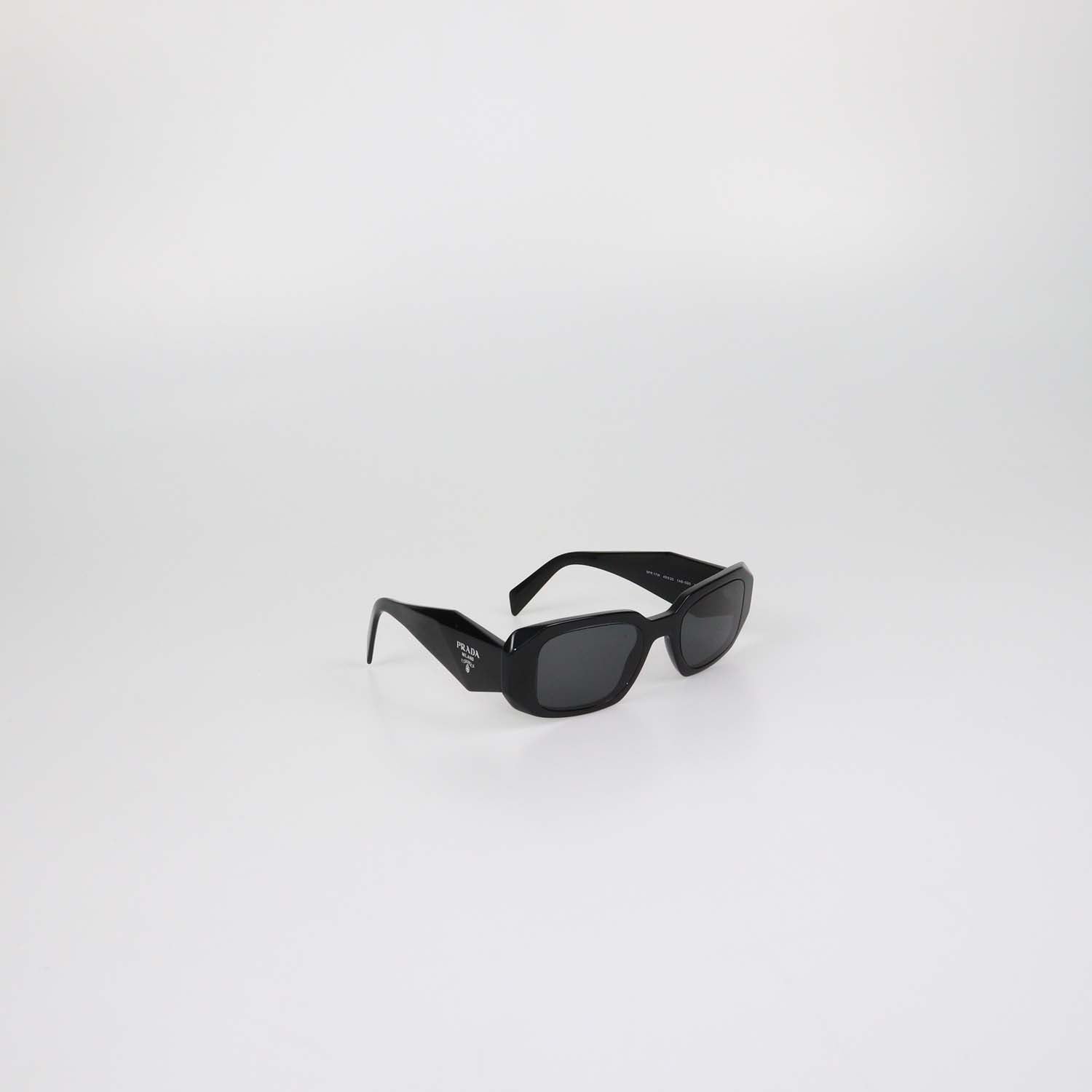 Prada Black Symbole Rectangular Sunglasses