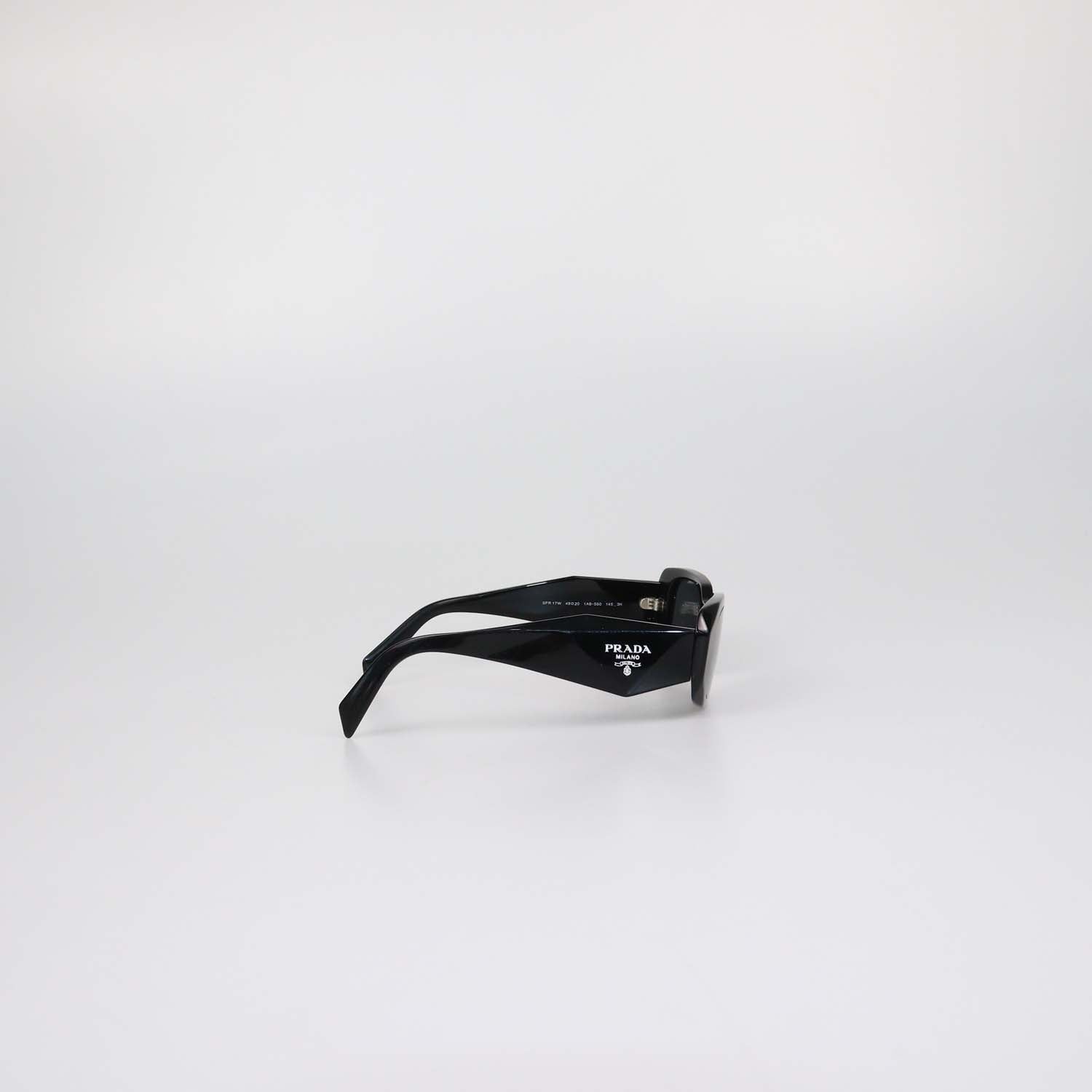 Prada Black Symbole Rectangular Sunglasses