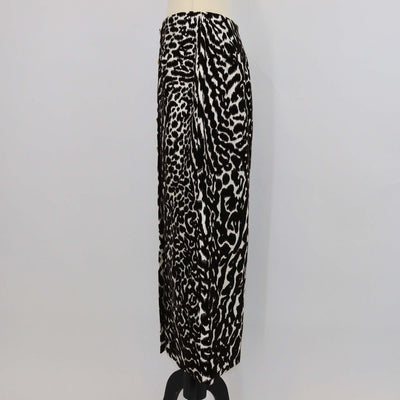 Schiaparelli Black/White Viscose Pencil Long Skirt