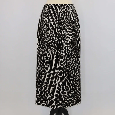 Schiaparelli Black/White Viscose Pencil Long Skirt