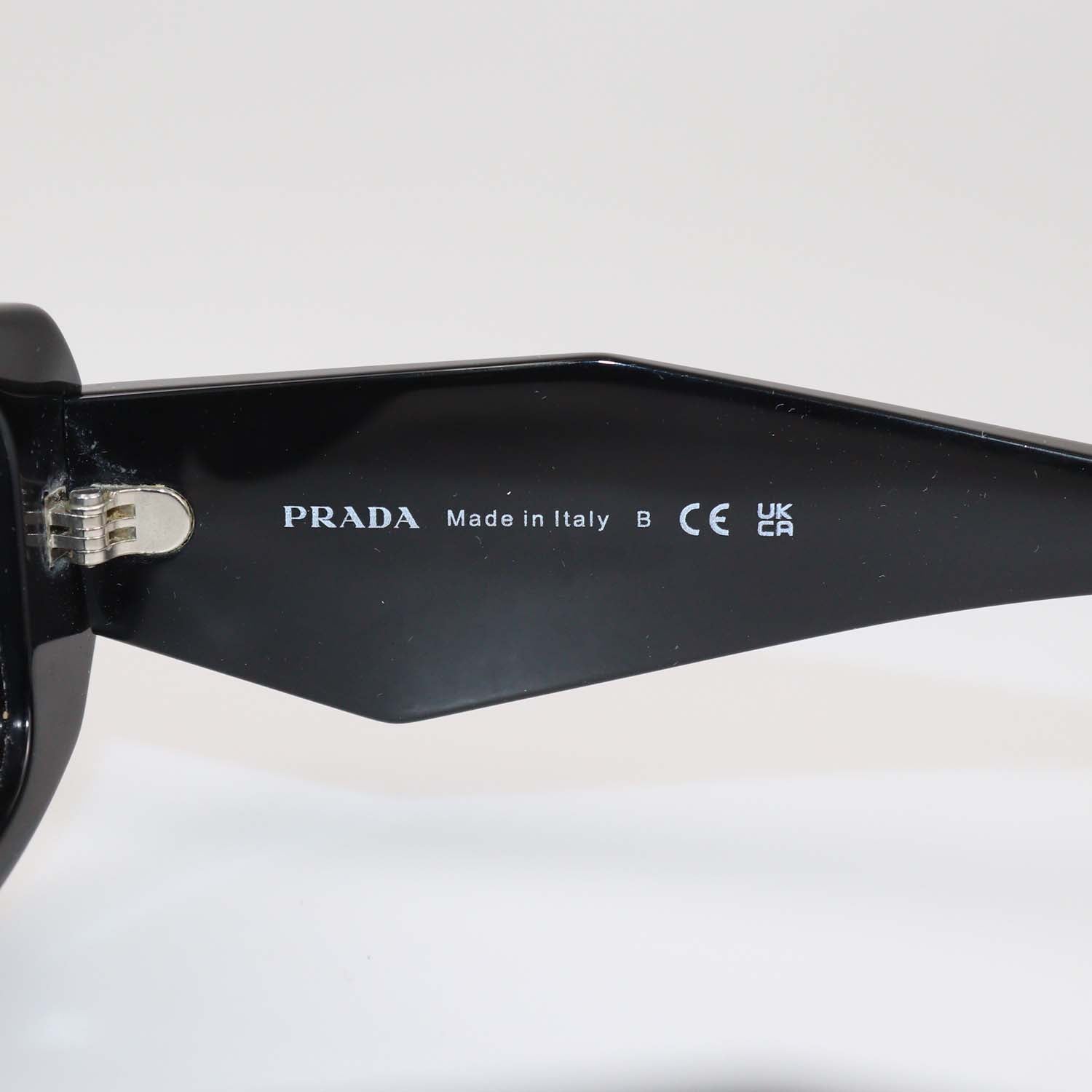Prada Black Symbole Rectangular Sunglasses
