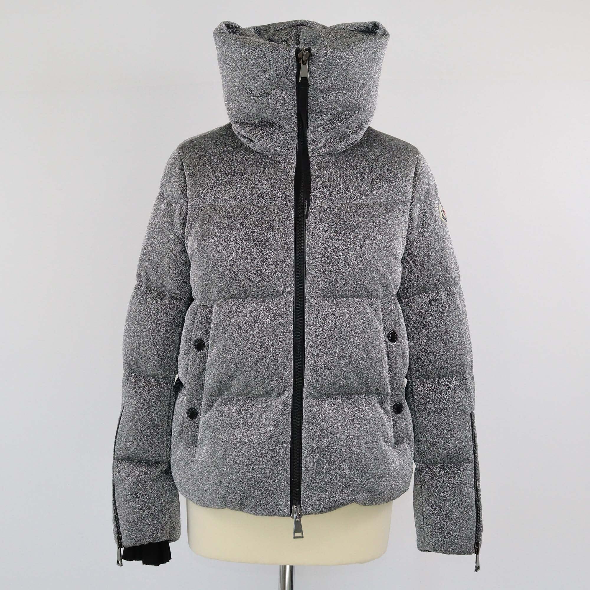 Moncler Silver Bandama Puffer Down Jacket Womens Moncler 