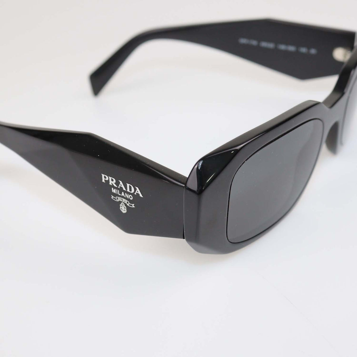 Prada Black Symbole Rectangular Sunglasses