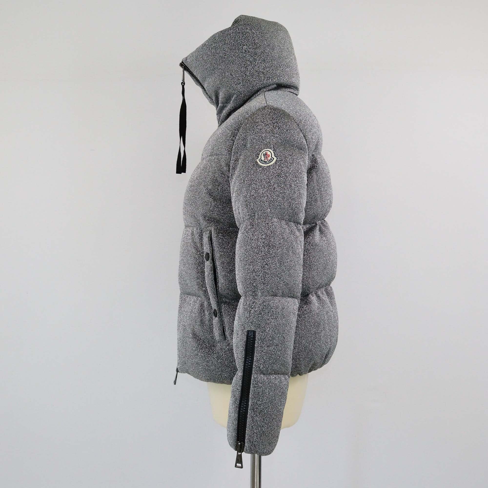 Moncler Silver Bandama Puffer Down Jacket Womens Moncler 