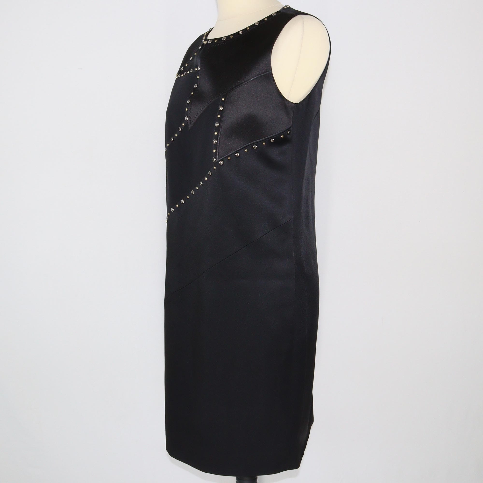 Versace Black Studded Midi Dress Clothing Versace 
