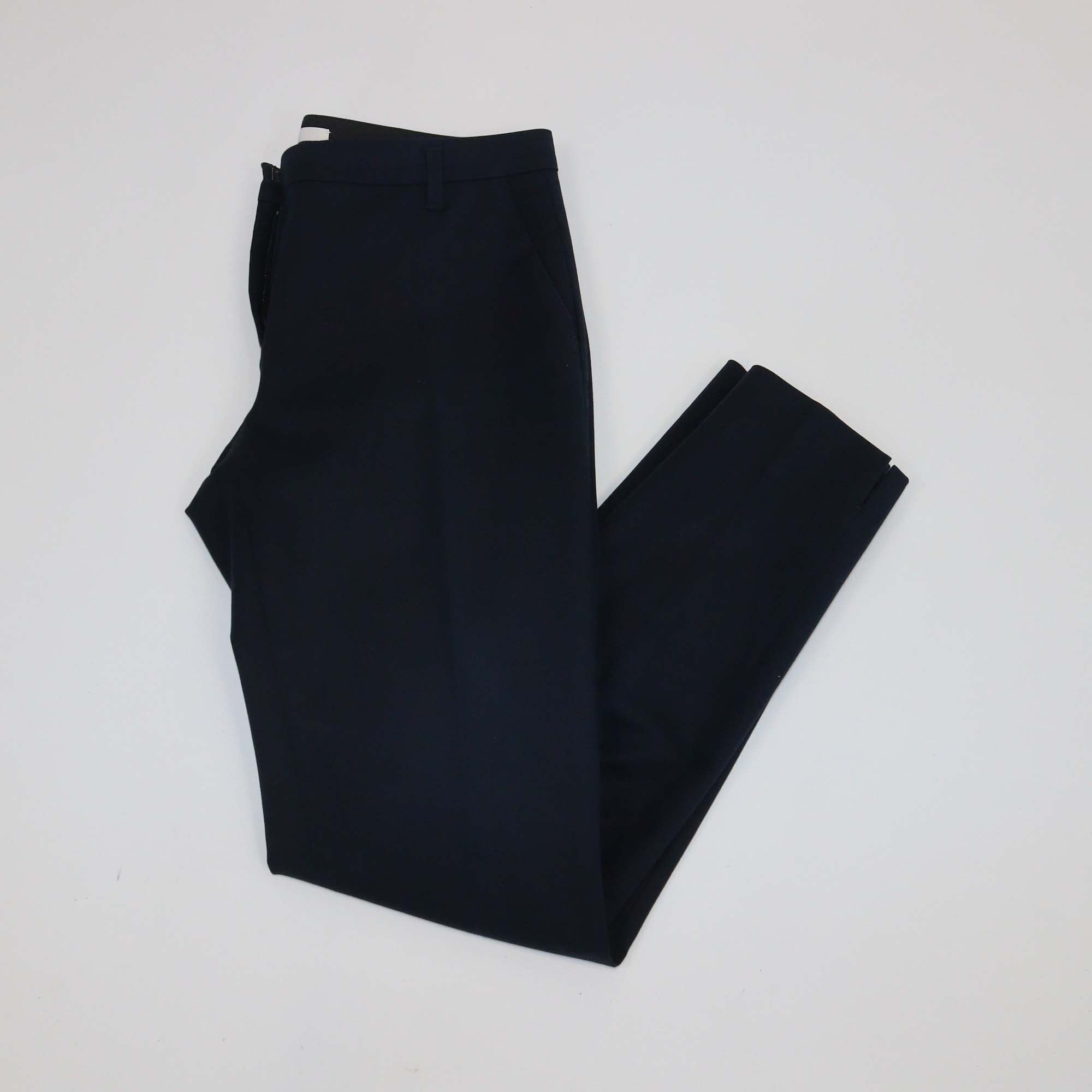 Schumacher Navy Blue Cotton Blended Formal Trouser
