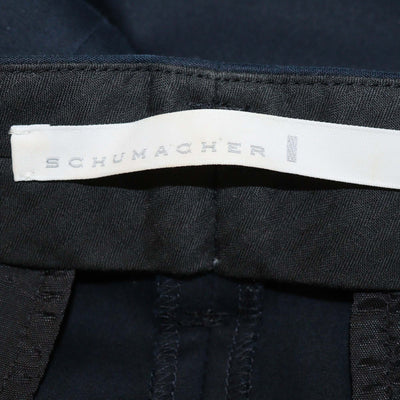 Schumacher Navy Blue Cotton Blended Formal Trouser