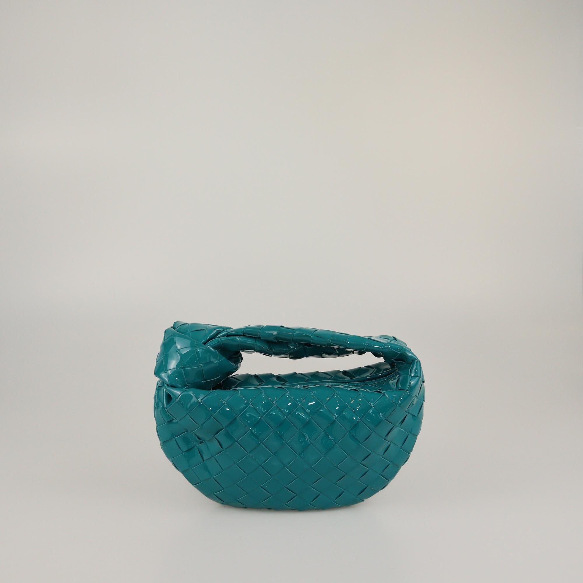 Bottega Veneta Turquoise Intrecciato Mini Jodie Hobo Womens Bottega Veneta 