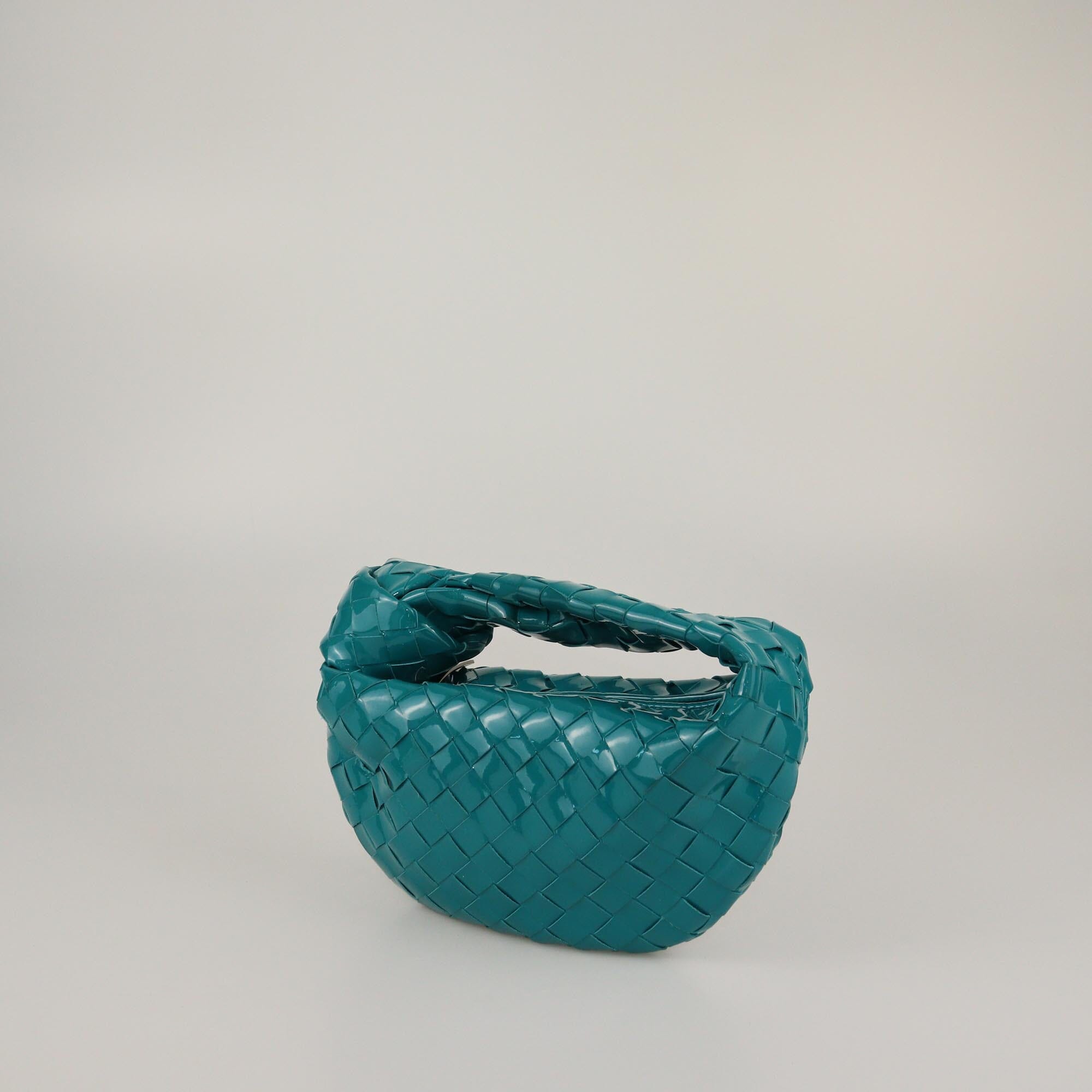 Bottega Veneta Turquoise Intrecciato Mini Jodie Hobo Womens Bottega Veneta 