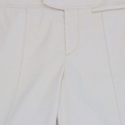 Isabel Marant Cream Blend Cotton Wide Leg Pants