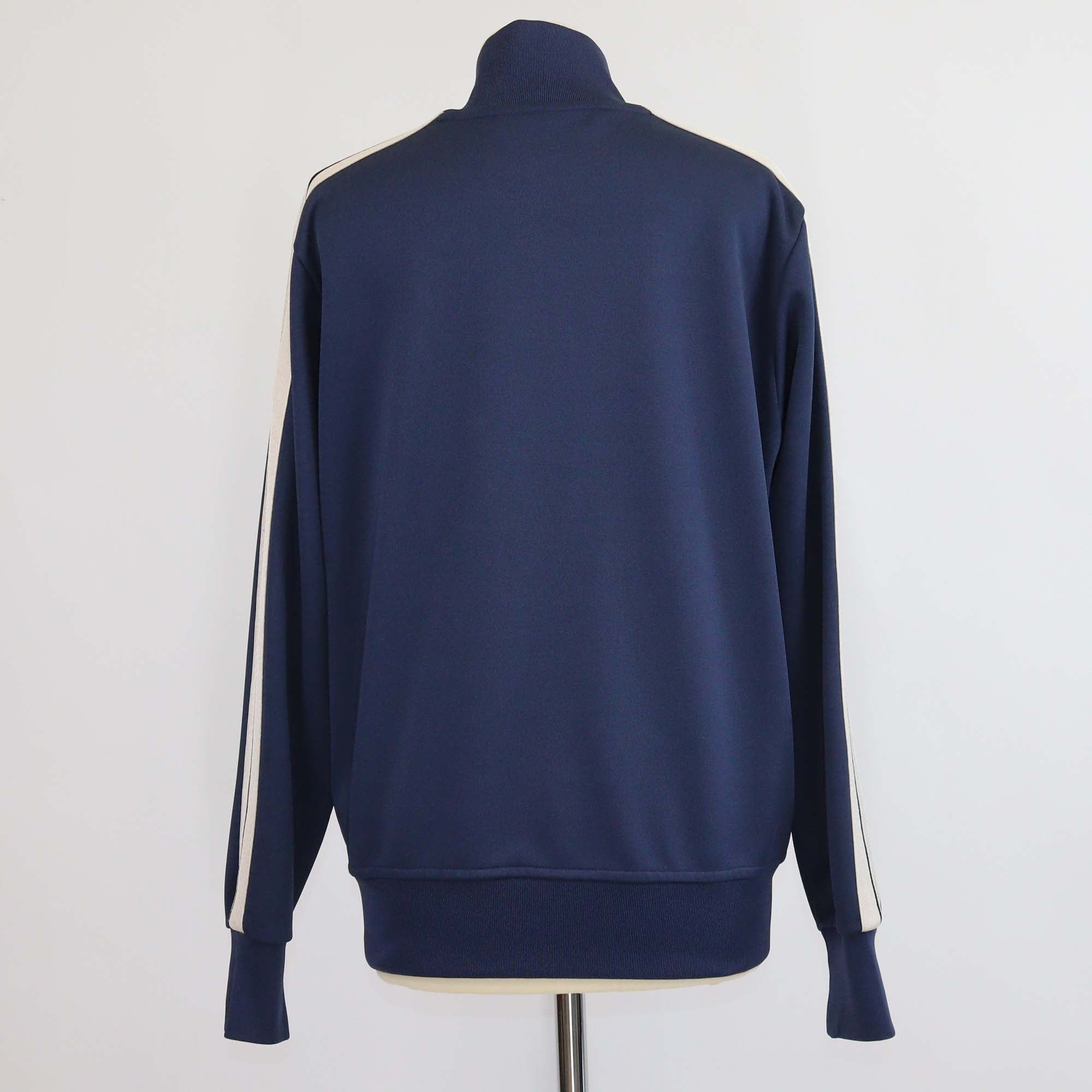 Palm Angels Navy Blue/Beige Nylon Classic Logo Track Jacket