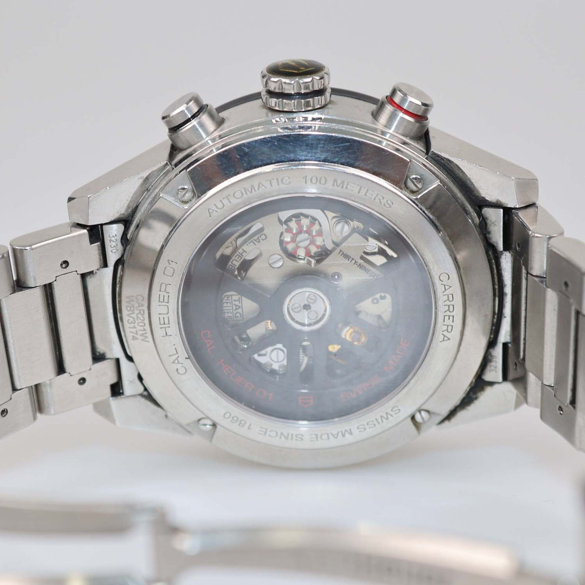 Tag Heuer Grey Dial Stainless Steel Ceramic Carrera Watch 43 mm