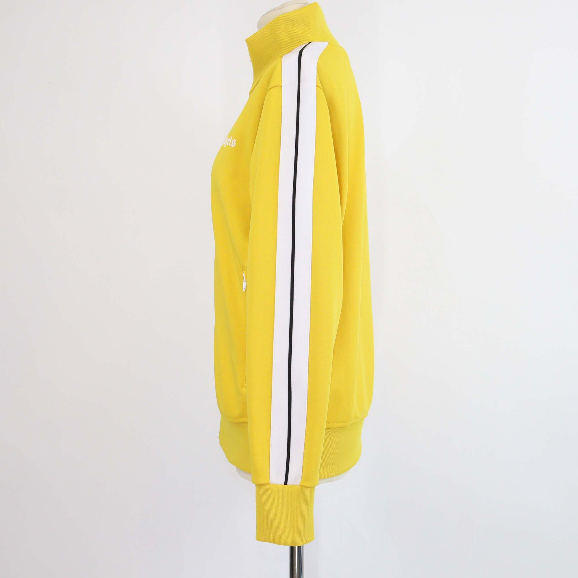 Palm Angels Yellow/White Nylon Classic Logo Track Jacket