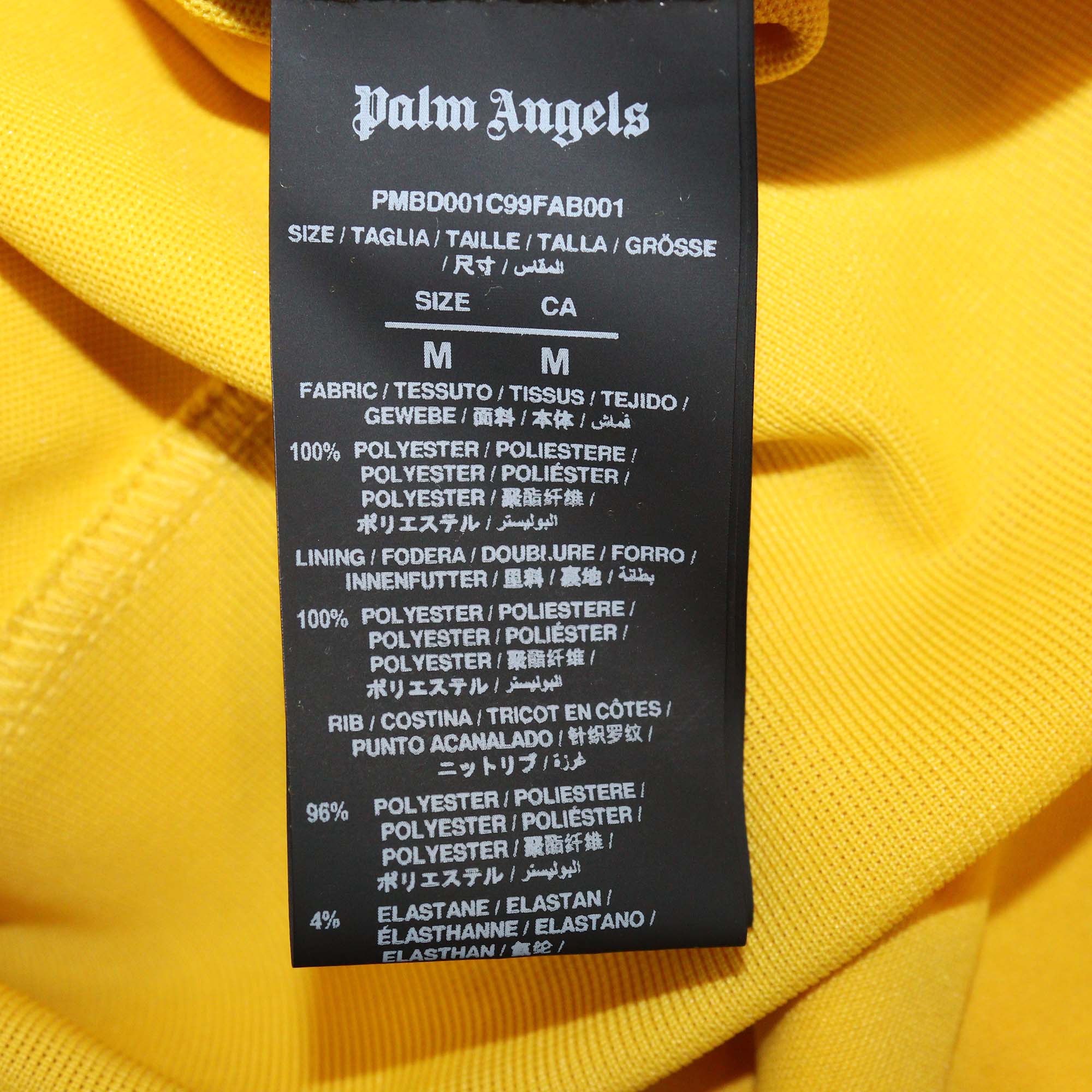Palm Angels Yellow/White Nylon Classic Logo Track Jacket