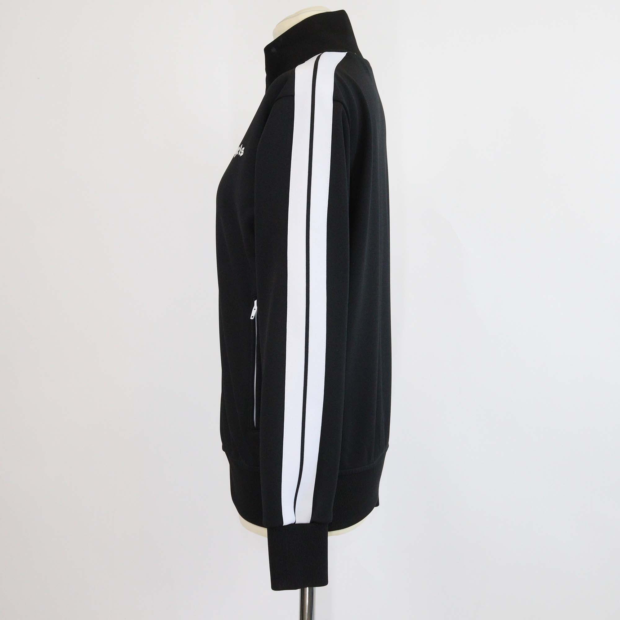 Palm Angels Black/White Nylon Classic Logo Track Jacket