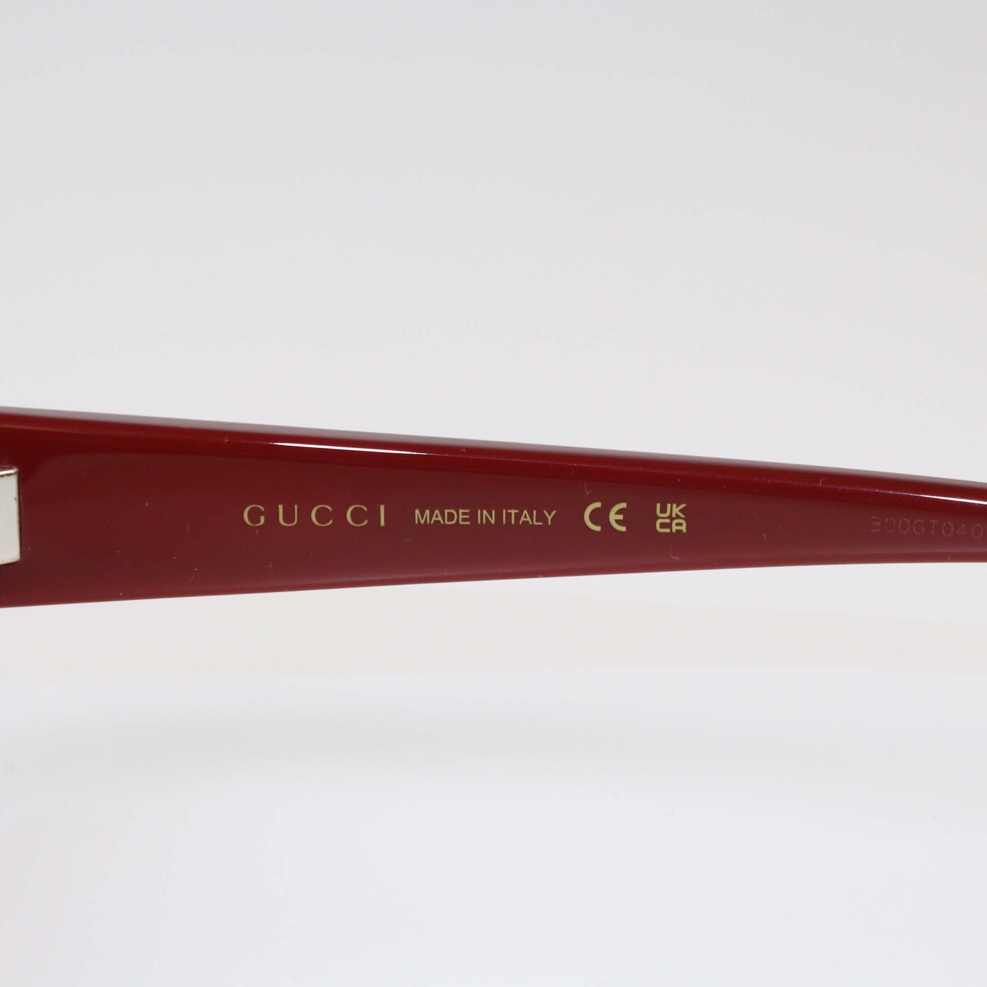 Gucci Burgundy Cat Eye Sunglasses Womens Gucci 