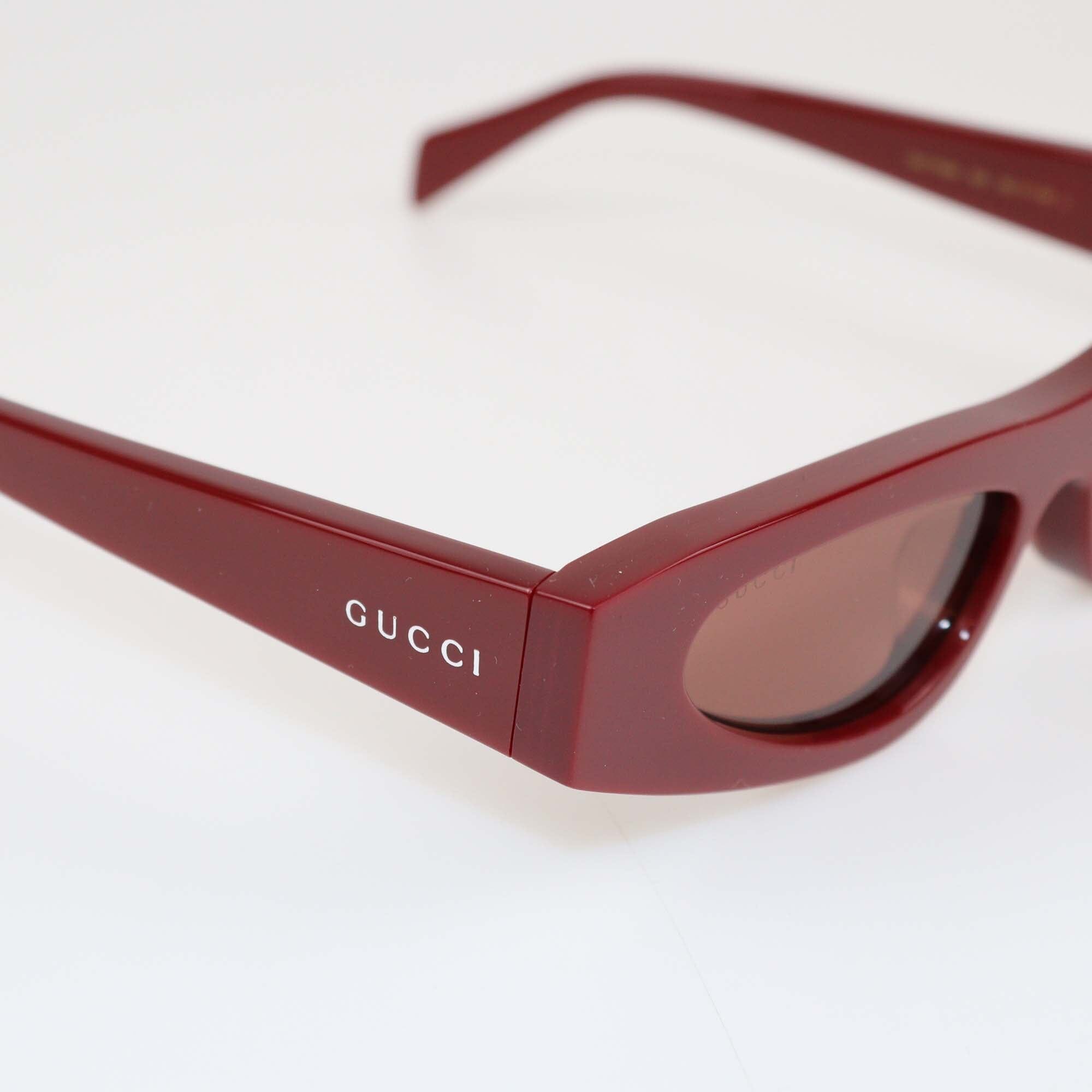 Gucci Burgundy Cat Eye Sunglasses Womens Gucci 