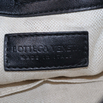 Bottega Veneta Black Intrecciato Leather Large Flat Loop Messenger Bag