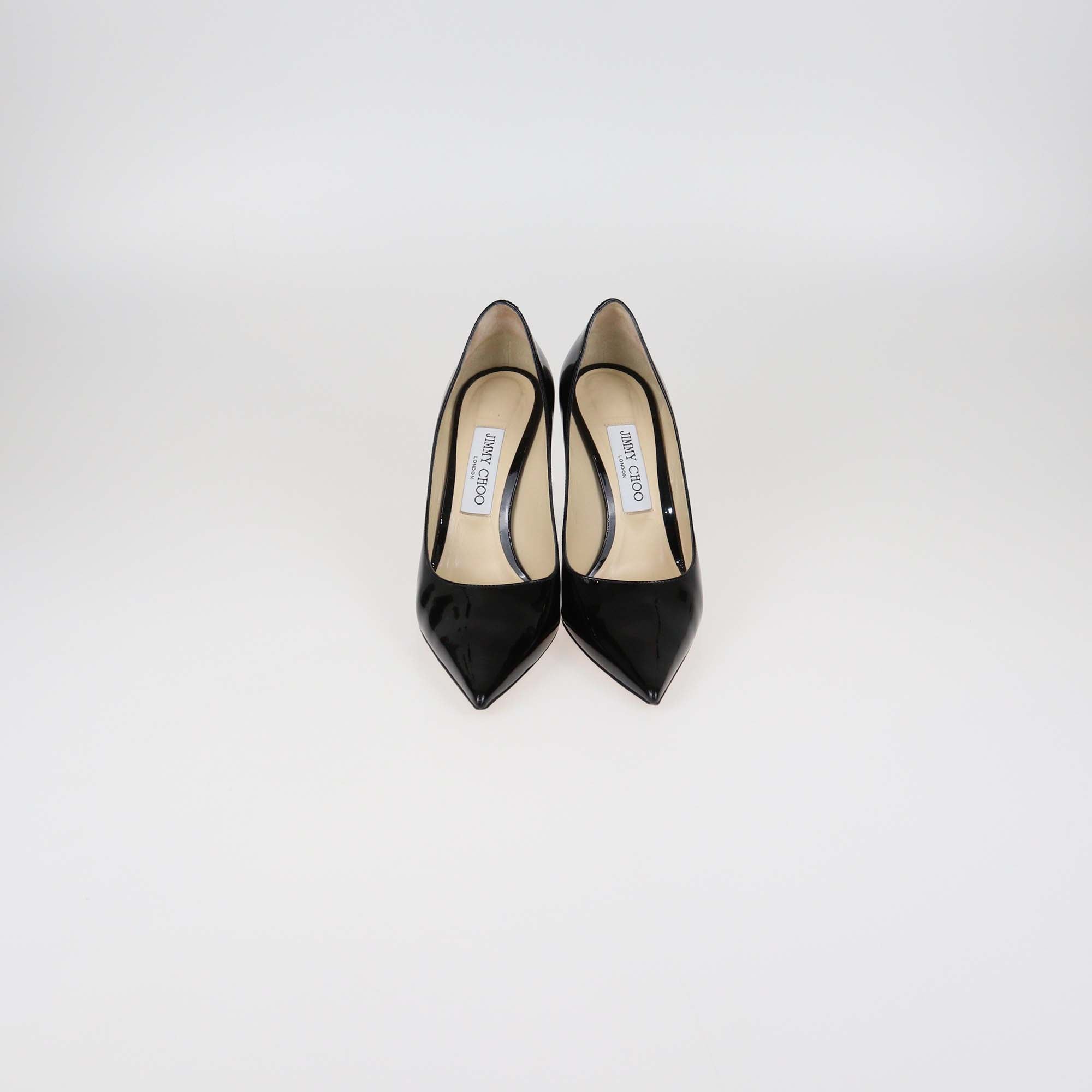 Jimmy Choo Black Patent Leather Romy Pumps